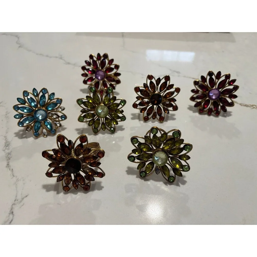 Pier One Vintage Jeweled Floral Pier 1 Imports Napkin Holders